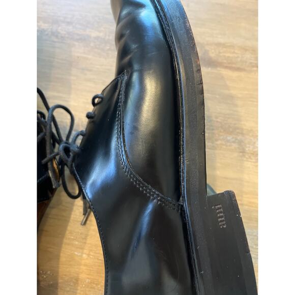 Ami Men’s black leather lace up dress shoes size 43 main image 4